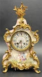Signed Vintage Jacob Petit French Porcelain Mantel Clock Ornate Rococo Design. Fixed Price $1871.25.