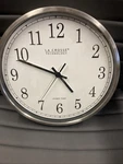 La Crosse Technology WT-3126BX1 12-INCH Atomic Analog Wall Clock, Aluminum. Fixed Price $30.00.