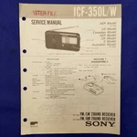 Sony ICF-350L ICF-350W Service Manual Original Paper Oem Repair Guide Usa. Fixed Price $19.96.