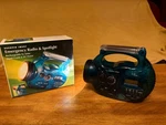 2007 Nib Sharper Image Emergency Flashlight W Radio, Siren Solar Crank Spotlite. Fixed Price $19.98.