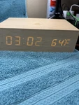 Gogroove Bluesync Tym Alarm Clock Bluetooth Speaker - Natural Brown. Fixed Price $20.00.