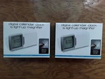 Light-up Magnifier & Digital Calendar Clock Perfect Solutions Lot B. Fixed Price $203.50.