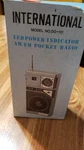 Vtg International Pocket Transistor Led Am/fm Radio Model DO-10 Not Tested. Fixed Price $24.00.