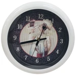 Round Plastic Kitchen Wall Clock, 12" Fat Chef With Cake Plate, White Rim, Harko. Fixed Price $19.99.