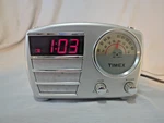 Timex T247S Retro Alarm Clock Radio Am/fm Silver Digital Tested Works. Fixed Price $12.00.