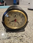 Pottery Barn Tucker Alarm Clock Art Deco Bedside Tabletop Brown Gold. Fixed Price $21.99.