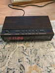 Vtg Sonic Clock Radio Am/fm Electronic With Digital Model CR100B Works. Fixed Price $13.50.