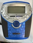 Philips Compact Disc Clock Radio Cd Player Blue AJ3958/17 -tested ,working. Fixed Price $37.99.