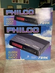 New & Unused Old School Vintage 1988 Philco 789K Am-fm Alarm Clock Radio W/box. Fixed Price $40.00.