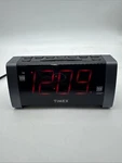 Timex T235Y Dual Alarm Am/fm Clock Radio Black & Grey Trim W/ Jumbo Red Numbers. Fixed Price $19.95.