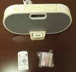 Ilive Clock Radio Docking Station W/remote (ICR6806DT). Fixed Price $35.00.