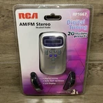 Vintage Rca RP1667 Portable Am/fm Stereo Radio & Headphones New Factory Sealed. Fixed Price $16.99.