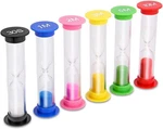 Sand Timer For Kids Set Of 6 Small Different Colors & Hourglass Educational. Fixed Price $9.18.