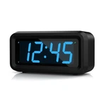 Kwanwa Alarm Clock, 5.1 Inches Wide And 2.6 Tall, Black Case-blue Led. Fixed Price $21.99.
