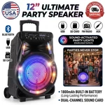 Portable 12" Bluetooth Party Speaker Powerful Bass Sound Led Lights Tws/usb/fm. Fixed Price $109.99.