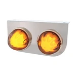 Bracket W/ Two 9 Dual Function "glo" Lights - Amber Led/clear Lens. Fixed Price $70.06.