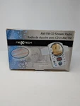 Nexxtech Am/fm Cd Shower Radio White Anti-fog Mirror Water Resistant Alarm Clock. Fixed Price $44.04.