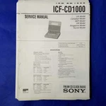 Sony ICF-CD1000 Service Manual Original Paper Oem Repair Guide Usa. Fixed Price $26.58.