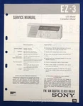 Original Sony Service Manual / EZ-3 Clock Radio. Fixed Price $14.95.
