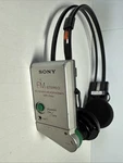 Sony SRF-FM2 Stereo Radio Receiver Headphones Vtg Works Great. Fixed Price $28.00.
