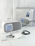 Ihome IBT22 Bluetooth Bedside Dual Alarm Clock Charging And Line-in White. Fixed Price $13.49.