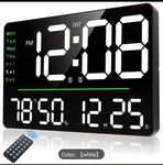 Digital Clock Radio White Dual Alarms Brightness Temperature Humidity Display. Fixed Price $32.99.