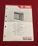 Original 6F-19WD Sony Service Manual. Fixed Price $19.46.