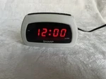 Sharp SPC085 Digital Alarm Clock Battery Backup Silver. Tested Works. Fixed Price $5.60.