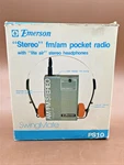 Vintage 1984 Emerson PS10 Fm/am Pocket Radio With Headphones Swingmate Working. Fixed Price $34.99.