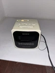 Sony Dream Machine Cube Alarm Clock Am/fm Radio Model ICF-C122 Cream Led Tested. Fixed Price $24.99.
