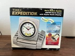Vntg Timex Expedition Bell Natural Sounds Am/fm Alarm Clock Digital Radio T326H. Fixed Price $47.99.
