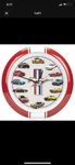 History Of Ford Mustang Wall Sound Clock, 13", Red. Fixed Price $44.00.