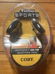 Vintage Coby CX-24 Lightweight Am/fm Radio Headphones Turbo Sport Black New. Fixed Price $18.99.