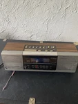General Electric 7-4945A Am/fm Dual Alarm Wood Grain Vintage Clock/radio A006. Fixed Price $25.00.