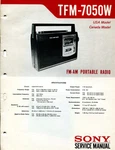 Sony TFM-7050W Fm/am Portable Radio Service Manual. Fixed Price $14.95.