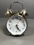 Old Fashioned Sharp Quartz Model SPC800 Alarm Clock Silver Tone Twin Bells Works. Fixed Price $11.62.