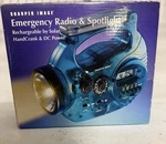 Sharper Image Emergency Radio & Spotlight Flashlight Rechargeable. Fixed Price $30.00.