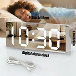 Led Mirror Alarm Clock With Usb Charging Por Snooze Function For Bedroom Desk. Fixed Price $13.99.