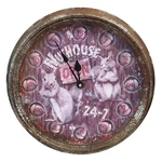 Rivers Edge Products Distressed Vintage Tin Wall Clock Nuthouse Open 24-7 1026. Fixed Price $49.95.