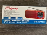 Red Ridgeway SPE-RA1098 Portable Fm/am/sw Radio W/memory Card Player (usb) New!. Fixed Price $20.99.