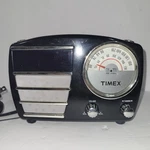 Timex A.m. / F.m. Radio Alarm Clock Retro Atomic Mid Century Style Black 247B.. Fixed Price $18.95.
