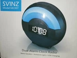 Svinz Dual Alarm Clock Radio Stereo Speaker Ambient Light Anusb Charging New. Fixed Price $12.95.