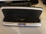 The Sharper Image Portable Ipod Dock Folding Speaker EC-P115A Radio Snooze/nap. Fixed Price $13.95.