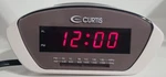 Curtis CR1274UK Alarm Clock Radio White Mw/fm Digital Display Snooze Control. Fixed Price $10.99.