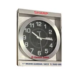 Sharp 11 Wall Clock With Brushed Aluminum Case. Fixed Price $33.00.