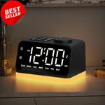 Digital Alarm Clock Fm Radio 8-COLOR Night Light Dual Usb For Bedroom. Fixed Price $31.79.