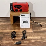 Ironsnow Hand Crank Solar Power Emergency Flashlight Am/fm Radio New In Box. Fixed Price $19.50.