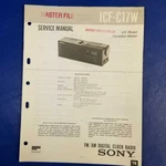 Sony ICF-C17W Service Manual Original Paper Oem Repair Guide Usa. Fixed Price $19.96.