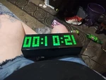 Chihai Kosda 2" Big Led Digital Alarm Clock With Countdown Function Red. Fixed Price $40.00.