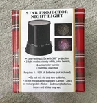 Fun Star Projector Night Light, 360 Projection, Color Changing Led, Battery. Fixed Price $9.90.